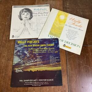 Wally Fowler Southern Country‎ Gospel Record Bundle of 3 LP Vinyl Records